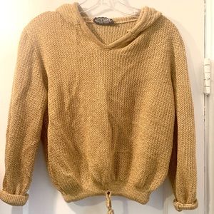 Vintage Gold Knitted Hoodie